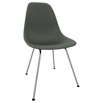 Vitra Eames DSX 43cm Side Chair Moss Grey / Chrome